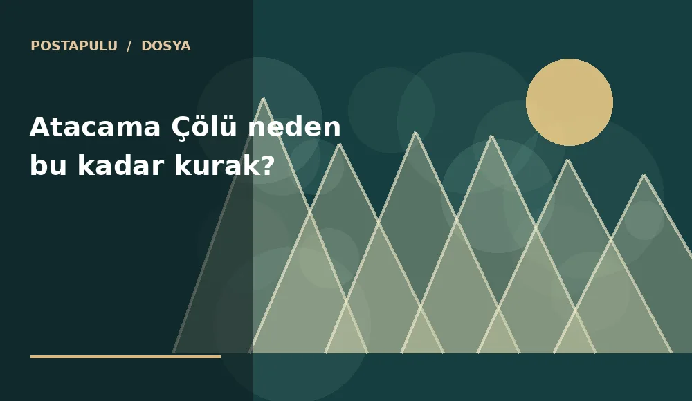 Atacama Çölü neden bu kadar kurak?